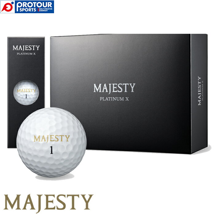 MAJESTY PLATINUM X マジェスティ プラチナムエックス ゴルフボール BL3324 1ダース(12個入り) ホワイト