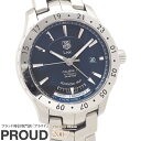 【国際保証書】 TAG HEUER (タグホイヤー) リンク キャリバー7 GMT 42mm ブラック文字盤 Ref.WJ2010.BA0591 中古 メンズ 時計 タグホイヤー 【送料、代引き手数料無料】
