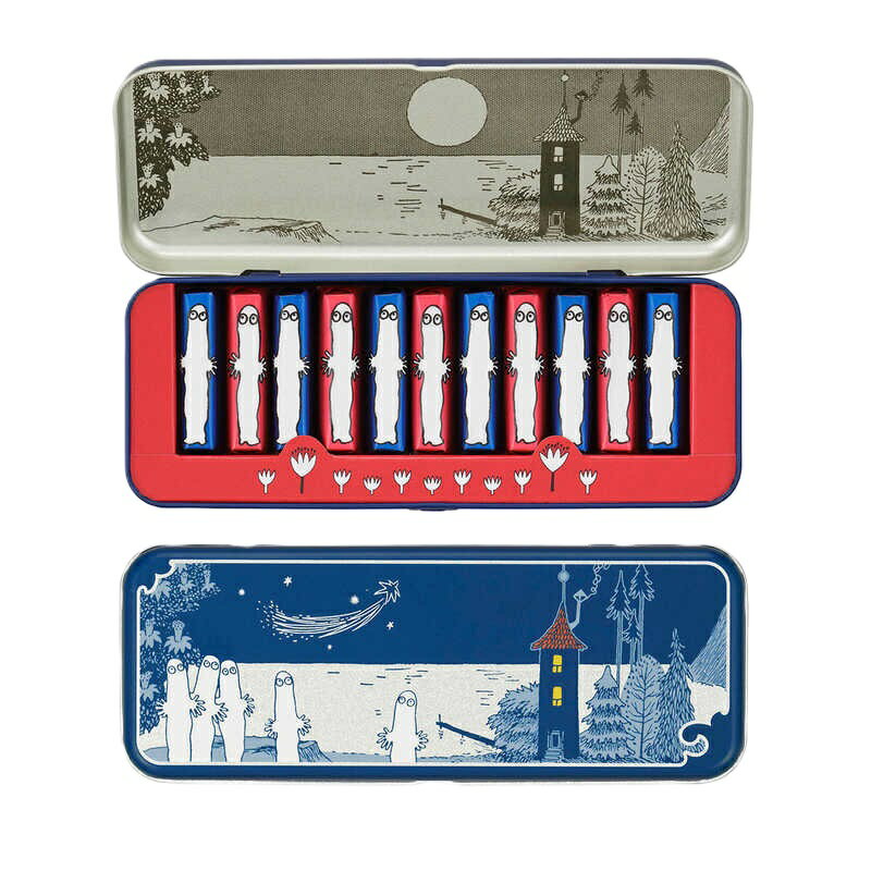 【賞味期限2023年6月17日】訳あり商品　ムーミン×メリーチョコレート ニョロニョロ チョコレート 11個入　缶付のサムネイル