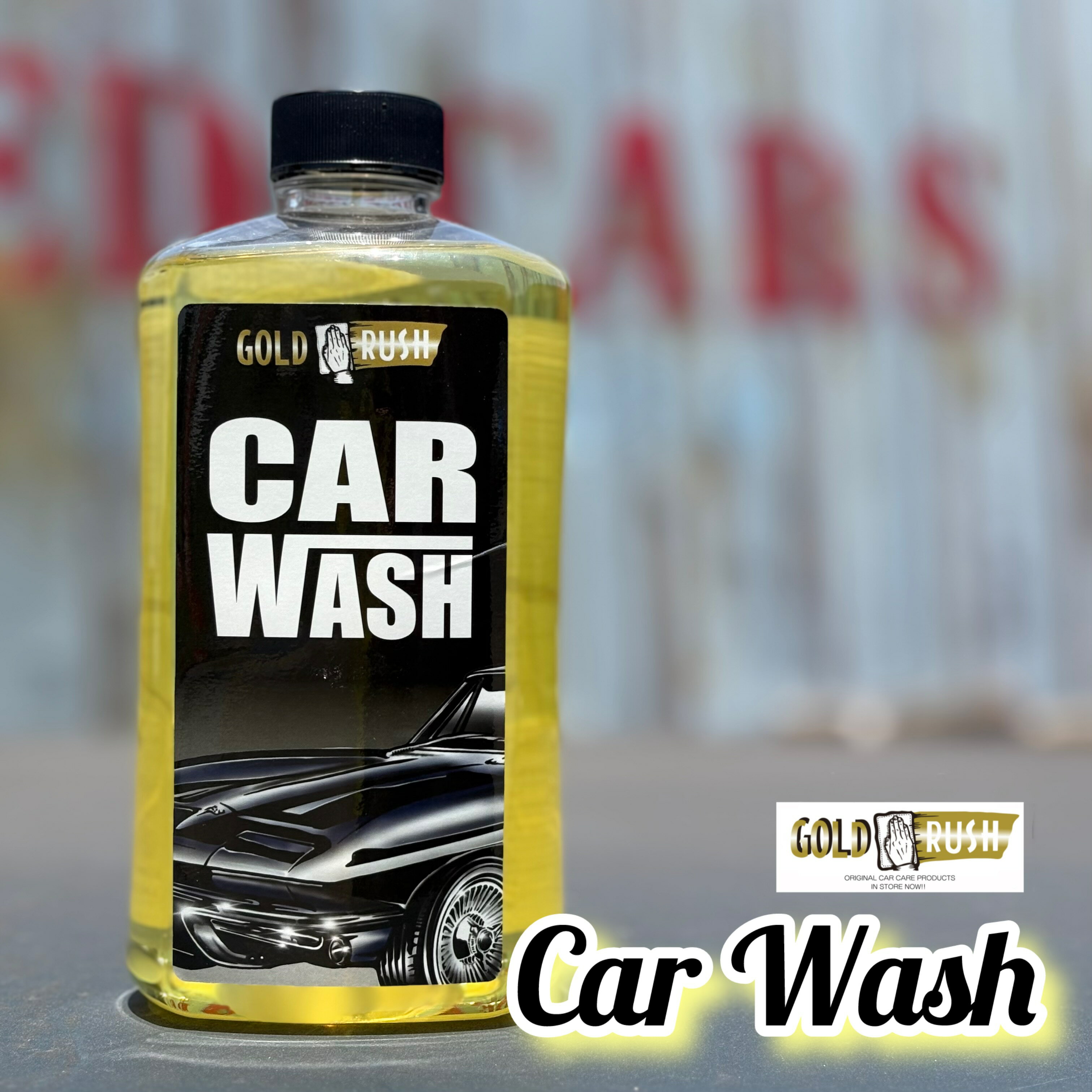 CAR WASH カーウォッシュ GOLD RUSH カーシャンプー 濃密泡 ノーコンパウンド 中性 フワフワ泡立ち 愛車ケア 洗車 カー用品 カーケア 洗車 水アカ