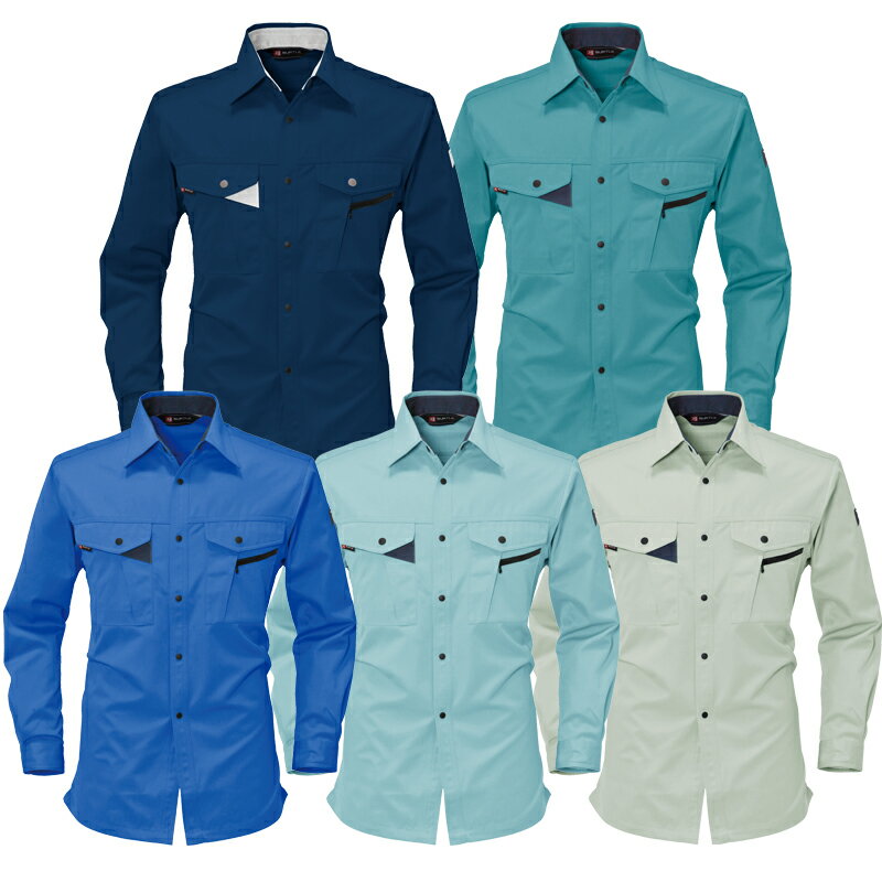 Rakuten - BURTLE バートル 長袖シャツ 6023 作業着 作業服 日本製 制電ケア