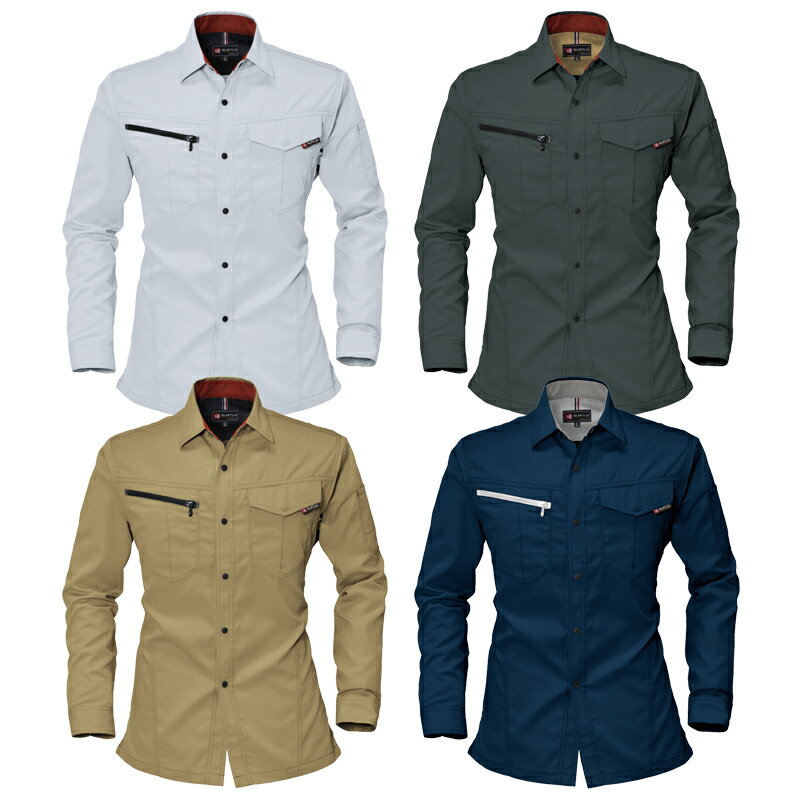 Rakuten - BURTLE バートル 春夏 長袖シャツ 6083 作業着