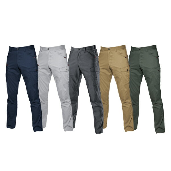 BURTLE バートル カーゴパンツ 7042 春夏 ストレッチ スタイリッシュ 細身 メンズ 通気性 吸汗速乾 形態安定 制電ケア