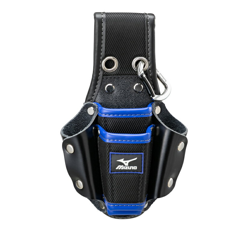 ミズノ MIZUNO F3JMH00509 工具差し（4丁）ベルトフープ カラビナ付 ブラック 背面補強材付 工具袋 ポーチ 腰袋