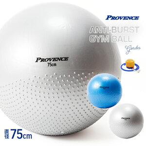 11日まで30%ポイントバックバランスボール 75cm 半イボ付き ダイエット 運動 PROVENCE ジムボール ヨガボール ヨガ フィットネス 体幹トレーニング アンチバースト 空気入れ付 巣ごもり 宅トレ エクササイズ 姿勢 インテリア 椅子 チェア