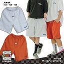 【 送料無料 】韓国ファッション ジュニア キッズ ビッグシルエット 子供 ナバナバ NAVANAVA スウェット ハーフパンツ ボトムス 子供 刺繍ロゴ スポーツ カジュアル シンプル シ オーバーサイズ 韓流 テープ ゆったり