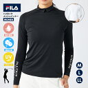 GWセール開催中!新入荷【 送料無料 】重ね着用ハイネックメッシュインナー レディース FILA ゴルフ フィラ 長袖 ロンT 接触冷感 UVカット 吸汗速乾 ...