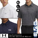【送料無料】アンダーアーマー ゴルフ ポロシャツ メンズ 吸汗速乾 ストレッチ 春夏 大きいサイズ M-XL プレーオフ3.0 総柄プリント ゴルフシャツ