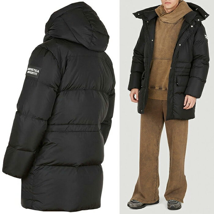 10％OFFクーポン配布中！フーデッドダウン アウター メンズ ダウンジャケット ミドル丈 ボリューム 肉厚 ブラック 黒 コート 冬 冬物 男性 紳士 ブランド 人気 おしゃれ ファッション ティマ デュベティカ