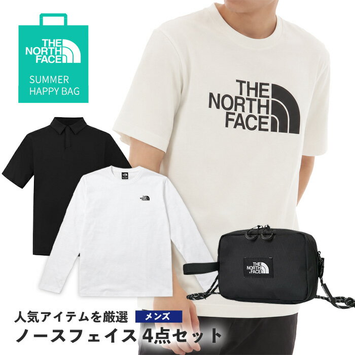 THE NORTH FACE ノースフェイス 4点セット Tシャツ ポロシャツ ショルダーバッグ ロンT メンズ サマーハッピーバッグ 数量限定