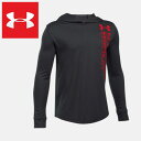 アンダーアーマー ジュニア Tシャツ シャツ インナー パーカー フード付き キッズ 子ども 子供 アーマー UNDER ARMOUR Tech Textured Boys Hoodie