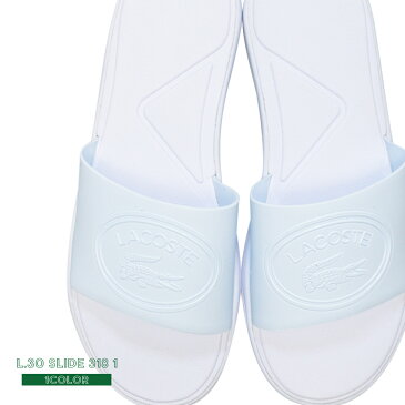 【在庫一掃SALE】【送料無料】LACOSTE ラコステ レディース 婦人 女性 スポサン スライド 白 L.30 SLIDE 318 1 シャワーサンダル 靴 シャワサン