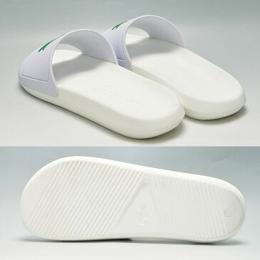 【送料無料】LACOSTE ラコステ メンズ 男性 紳士 クロコ スライド 白 CROCO SLIDE 119 1 シャワーサンダル 靴 シャワサン