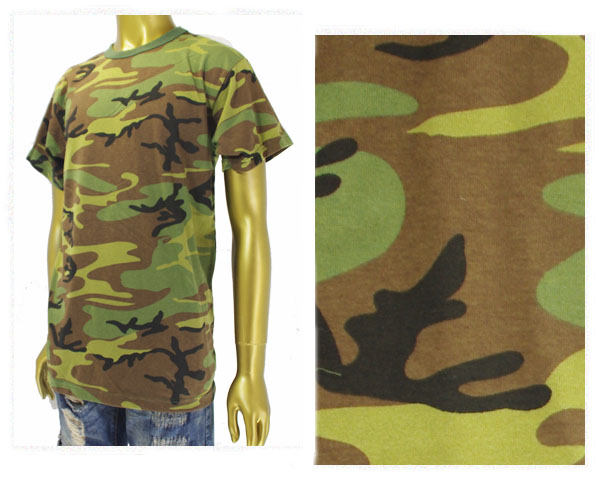 ROTHCO ロスコ WOODLAND CAMO ウッドランドカモ Tシャツ メンズ 