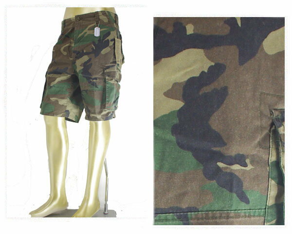 ROTHCO ロスコ VINTAGE CAMOUFLAGE CARGO SHORTS ビンテージカモフラージュカーゴショーツ メンズ 【2140 WOOD CAMO】