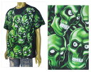 LIQUID BLUE リキッドブルー TRAVIS SCOTT トラビススコット着用 暗闇で光るGlow In The Dark 蓄光加工 Tシャツ メンズ 【SKULL PILE GR】