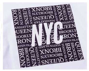 NEWERA(NEW ERA) ニューエラ NYC CITY WARD 地下鉄の駅名ポスターをモチーフ NY行政区5 BOROUGHSの地名をデザイン Tシャツ L/S メンズ 【11783070 5 NYC】