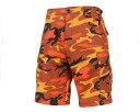 ROTHCO ロスコ CAMO BDU SHORT SAVAGE ORANGE CAMO サベージ オレンジ カモ 迷彩 カーゴパンツ ショーツ メンズ 【65004 ORカモ BDU】