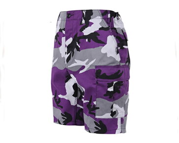 ROTHCO ロスコ CAMO BDU SHORT ULTRA VIOLET CAMO ウルトラ バイオレット カモ 迷彩 カーゴパンツ ショーツ メンズ 【7100 PUカモ BDU】