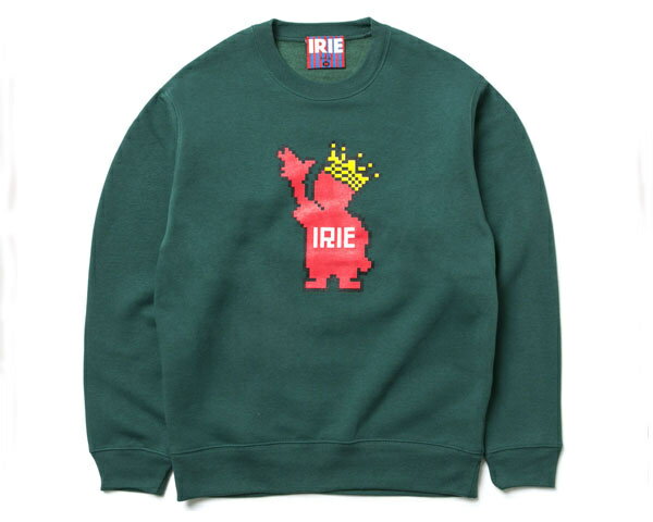 IRIE LIFE アイリーライフ by irielife JUN 4 SHOTがディレクション PIXEL POWKING CREW 人気POW KINGを落とし込んだ クルー スウェット メンズ 【IRAW19-035 POW】