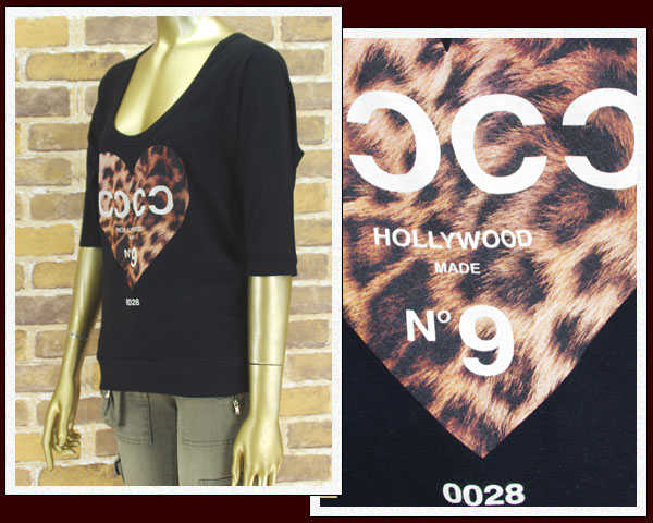 【HOLLYWOOD MADE】【ハリウッドメイド】【五分袖】【Uネック】【Tシャツ】【レディース】HOLLYWOOD MADE ハリウッドメイド 五分袖UネックTシャツ レディース 【HWM-W12103DL】【あす楽対応】