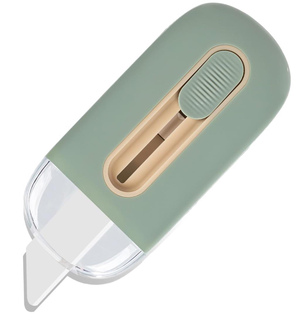 Deili 段ボールカッター セラミックカッター 丸いナ イフヘッド ダンボールカッター カッターナイ フ 携帯便利 5段階調節 自動的にロックされ 左利きでも使えます ミニカッター ボックスオープナー カートンの開梱と切断用 レターオープナー(緑)