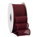 【Ribbonitlux】幅50mm バーラップワイヤーリボン 長さ18m ギフト包装、蝶結びの作り方、ナチュラルなウェディングの装飾、クリスマスツリーの飾りに...