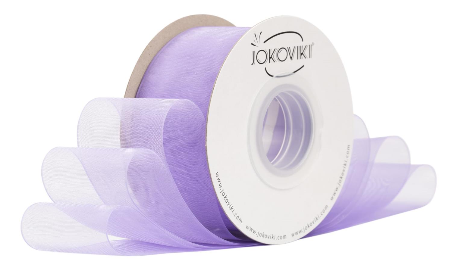 【JOKOVIKI】ライトオーキッドオーガンジーリボン 38mm幅 - ギフト包装、ブーケ、リボン、フラワーアレ..