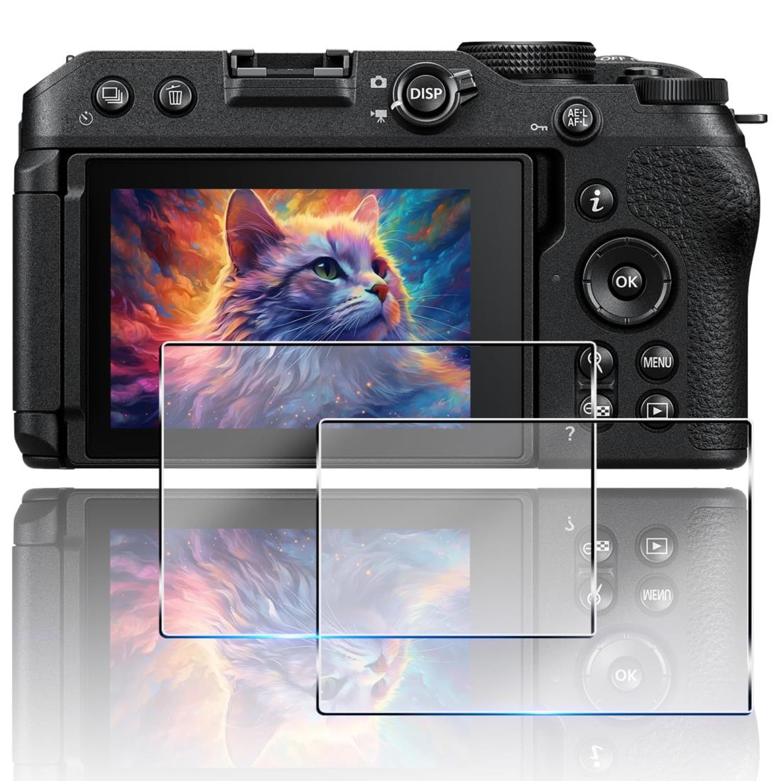 対応 Nikon Z30 ガラスフィルム 2枚セット 一体型レンズ保護フィルム 対応 ニコン Z 30 保護フィルム 用 Nikon Z30 全面保護 カメラフィルム 液晶保護フィルム 耐衝撃 防爆裂 高透過率 露出オーバー防止 撥水撥油 指紋防止 アンチスクラッチ 自動吸着 気泡ゼロ 貼り付け簡単