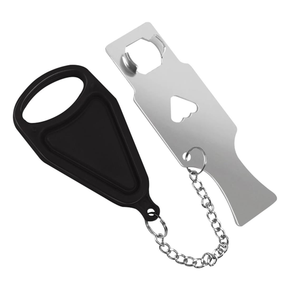 FUSHUI ポータブルドアロック トラベルロック 安全ロック 携帯用ロック 携帯用ドアロック セキュリティロック ステンレス鋼 旅行掛け金 学校のロック ダウンのドアロック 安全セキュリティ