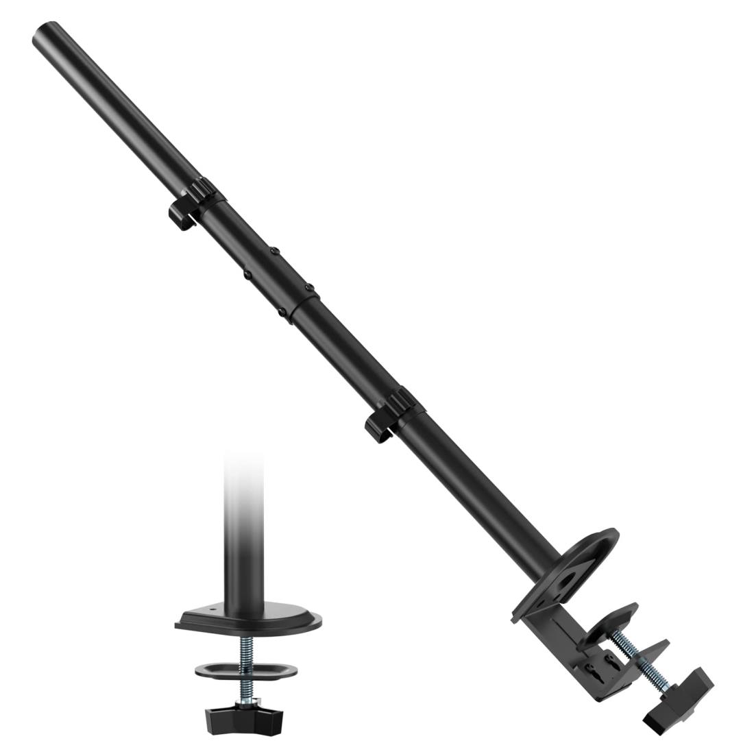 ACCURTEK モニターアーム用 支柱取付け ポールのみ ロングタイプ 長さ80cm クランプ式 グロメット式 ネジ固定 直径3.5cm