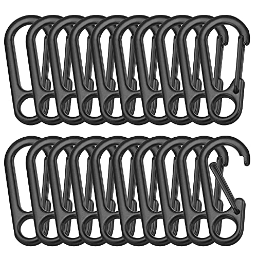 ZADAFINA カラビナフック 20個セット 小型カラビナ ミニスナップフック アウトドア カラビナ フックス..