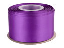 【TEKDEERE】両面サテンリボン 幅50mm 長さ22M 手芸 DIY 花束 ギフト ラッピング 包装-パープル