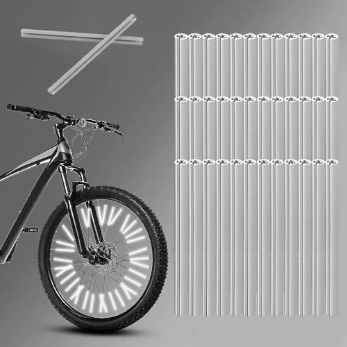 LOYELEY 自転車 スポーク リフレクター 36本セット 反射チューブ クリップ ホイールリフレクター 取付け用 反射リフレクター 簡単装着 夜間 悪天候 可視 自転車改造 マウンテンバイク バイクに適用 (36)
