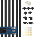 配線カバー モール 配線隠しカバー コードプロテクター ケーブルカバー モール 電線ケーブルカバー ケー インストールが簡単 (ブラック,6本セット, 40*2.4*1.4cm)