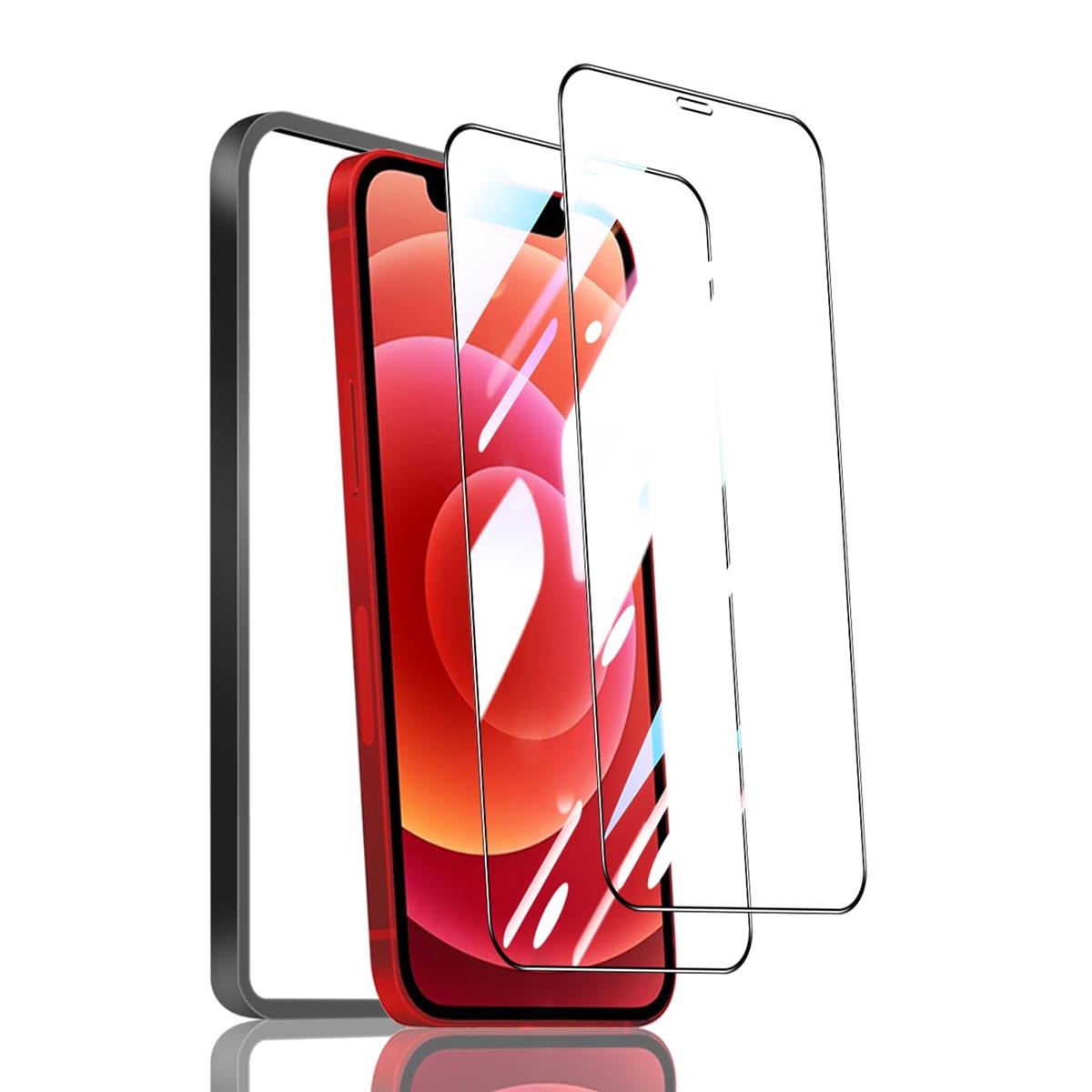 対応 iPhone 12 フィルム ガイド枠付き