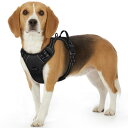 Eagloo 犬 ハーネス 小型犬 5-13kg 用 胴輪 犬用 はーねす 引っ張り防止 サイズ調節可 装着簡単 反射光 ソフト メッシュ 散歩 しつけ用 ミニチュアシュナウザー S 黒 ブラック