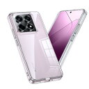 【全透明! 耐衝撃性! 】McDuLL Xiaomi 14T ケース 頑丈PC背面+TPU 2重構造 クリア カバー 傷防止 四隅滑り止め 耐衝撃 薄型 シャオミ 14T カバー (クリスタル・クリア)