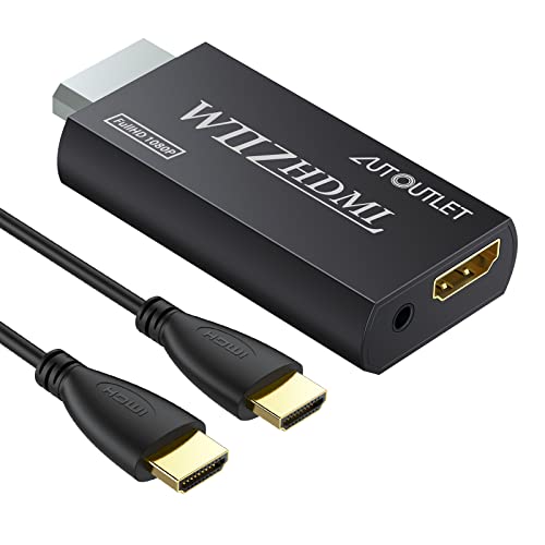 AUTOUTLET Wii to Hdmi ץ 1.5M HDMI֥դ С Wii2HDMI ӥǥ ǥ 3.5mm 720p/1080pб NtdWiiǥץ쥤⡼ɤб ץ Wiiȸߴ 1.5MHDMI֥