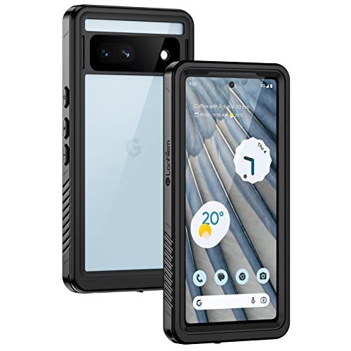 Lanhiem Google Pixel 7A 防水ケース 完全防水 IP68米軍規格 耐衝撃 滑り止め 防塵 防雪 ワイヤレス充電対応 水中保護カバー ピクセル 7A 防水カバー ブラック