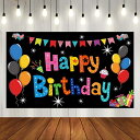 かわいい風船 バースデー タペストリー 誕生日 飾り付け フォトポスター 写真背景 Happy Birthday パーティー おしゃれ デコレーション 子供
