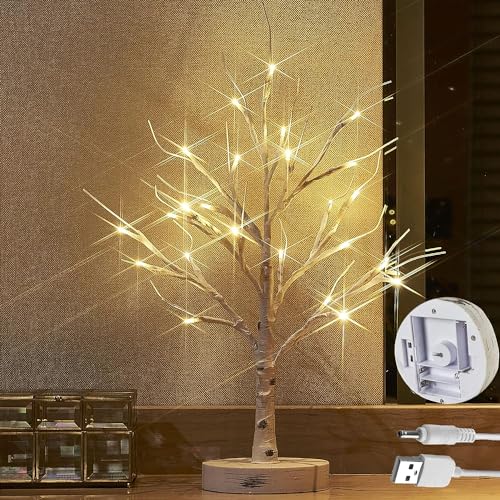 Hairui シラカバ ツリー LED イルミネーション ブランチツリー ライト 45cm クリスマス 飾り