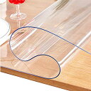 JINCHEN テーブルクロス テーブル マット 透明 ビニールマット 耐熱マット カスタマイズ可能(透明1.5*90*160)