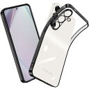 Galaxy S25 ケース クリア 耐衝撃 ギャラクシーS25 スマホケース SC-51F SCG31 ソフト カメラ保護 ワ イヤレス充電対応 黄変なし 米軍MIL規格取得 ストラップホール付 (ブラック)