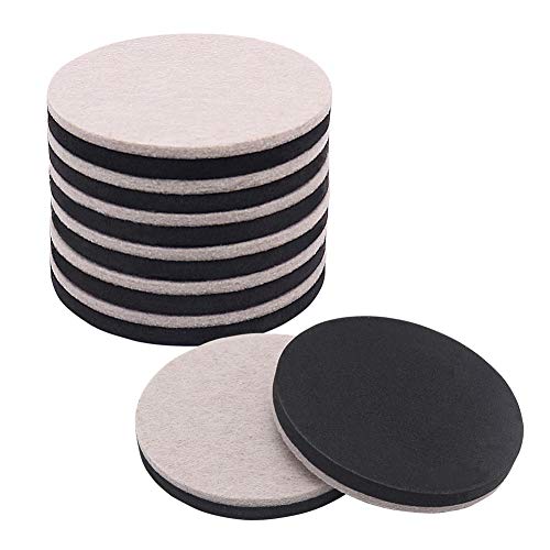 ギノヤ 家具スライダー, 8枚入り 83mm丸い家具移動パッド 再利用可能 重い家具楽々移動 キズ防止・防音..