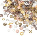 OLYCRAFT 160g レジン封入物 歯車 ポイン ター メタルパーツ 封入素材 合金UVレジン デコパーツ ネックレス ジュエリー用 DIY ハンドメイド パーツ アクセサリーパーツ 手作り 8色 7~18x7~19x~1~2mm