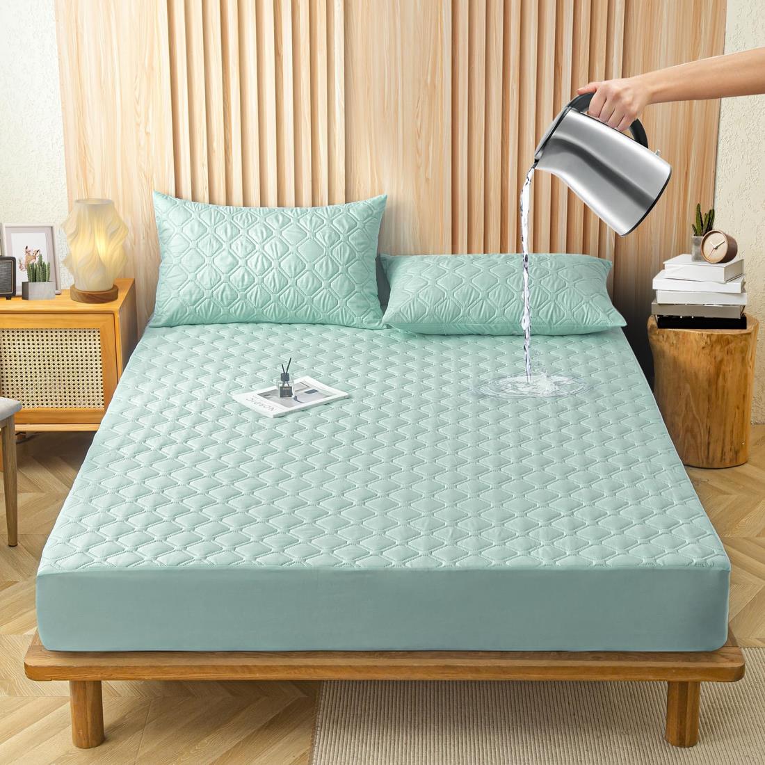 防水ボックスシーツ セミダブル 防水シーツ マットレスカバー マットレス・敷き布団カバー マグネット..