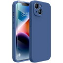 Miracase いphone14 ケース【レンズ保護】 magsafe充電対応 シリコン触り心地良い 指紋防止 iphone 14 ケース滑り止め 汚れ防げ 耐衝撃 薄型 フィット感 スマホケース iphone 14 ガラスブルー