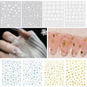 Sucodver ネイルシール 雪の結晶 シルバー ネイルシール 冬 雪 雪の結晶 ゴールド 白 ネイルシールステッカー ネイル用シール 8枚セット(4)