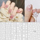 Sucodver ネイルシール 花 白 桜 花びら ホワイト ネイルステッカー フラワー 花柄 レース 半透明 6枚セット(4)